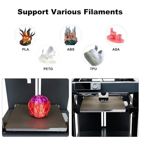 BORDSTRACT Double-Sided Build Plate, PEI Spray Texture + PEO Smooth Chameleon Spring Steel Flexible Plate 355x355mm Without Soft Magnetic Base for Most Models of 3D Printer Platforms - style: PEI spray + PEO chameleon 355*355mm