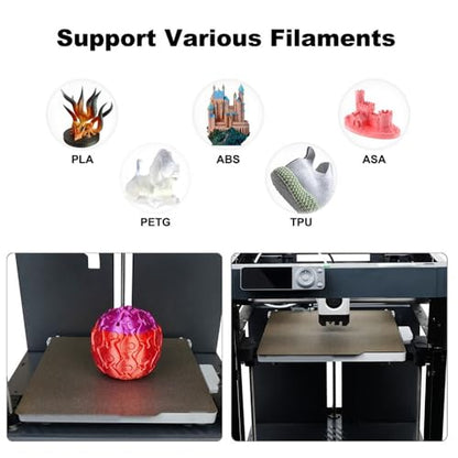 BORDSTRACT Double-Sided Build Plate, PEI Spray Texture + PEO Smooth Chameleon Spring Steel Flexible Plate 355x355mm Without Soft Magnetic Base for Most Models of 3D Printer Platforms - style: PEI spray + PEO chameleon 355*355mm