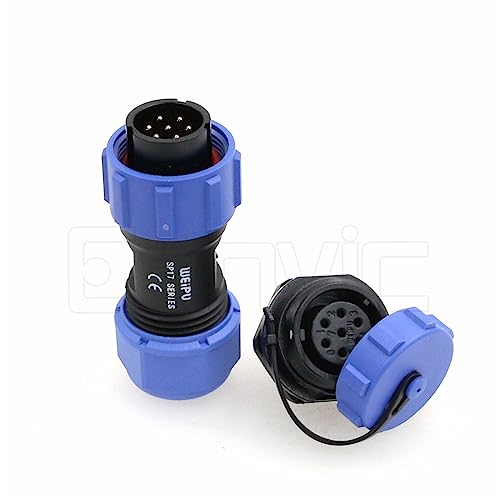 Weipu SP17 7 Pin Connector Waterproof IP68 Male Plug Female Socket Circular 6-10mm Cable Industrial Solar Electrical Connector - size: 7Pin 5A