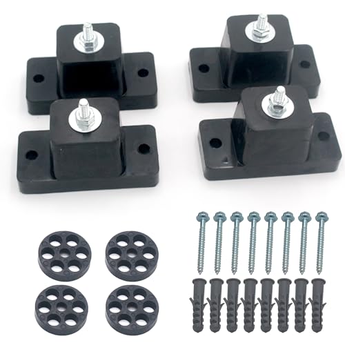 Anti-Vibration Shock Absorbing Rubber Ground Stand Mounting Bracket for HVAC, Central Air Conditioning or Mini Split Air Conditioner Condenser Pad Damping Compressor Feet (Small（7500-35000BUT）) - size: Small（7500-35000BUT）
