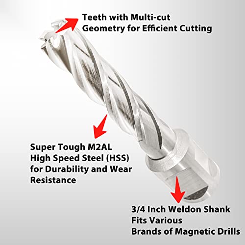 S&F STEAD & FAST Annular Cutter with Pilot Pin 1/2" x 2" DOC, Mag Drill Bit - size: 1/2" x 2"