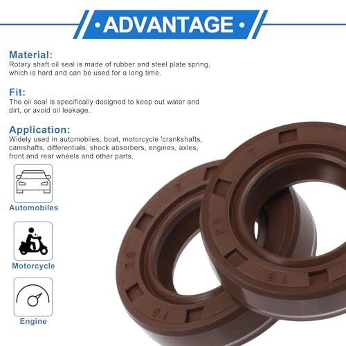 Oil Seal Ring Rotary Shaft Seal TC Double Lip FKM Rubber 16x28x7mm - size: 16x28x7mm