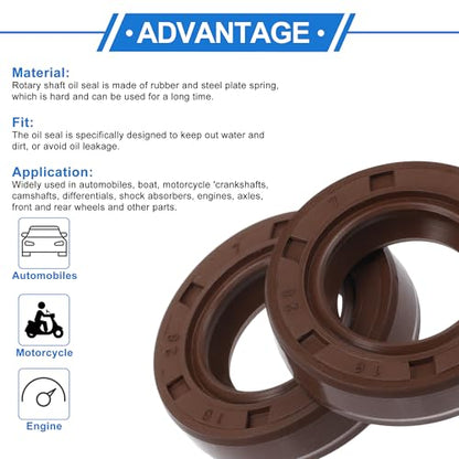 Oil Seal Ring Rotary Shaft Seal TC Double Lip FKM Rubber 16x28x7mm - size: 16x28x7mm