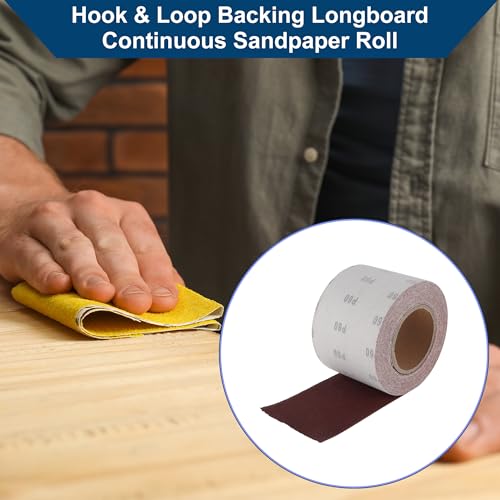 60 Grit Sandpaper Roll 4 Inch x 32.8 Feet Sandpaper Aluminum Oxide Emery Cloth Roll Sanding Paper for Wood Sanding Automotive Polishing Metal Sanding - size: 60 Grit