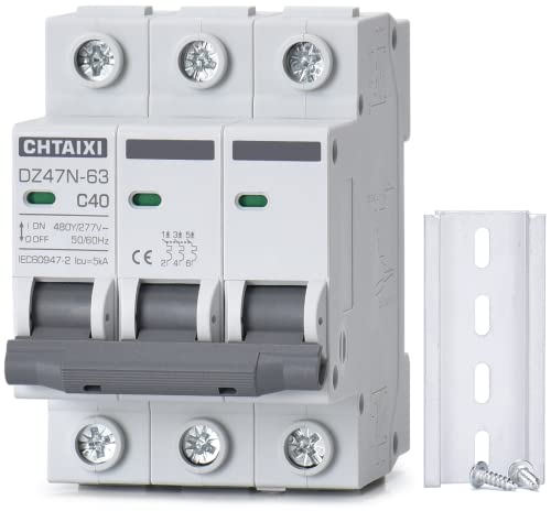 AC Miniature Circuit Breaker, 3 Pole 480V 40 Amp - style: 40 Amp