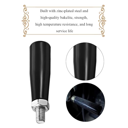 Revolving Handles Knob Handwheel M6 x 60mm Male Threaded Stem Lathe Crank Handle Trailer Jack Knob Thread Handle Grips Crank Hand Wheel with Nuts Machine Rotating Handles Black Plastic Metal 1 Set - size: M6 x 60mm-1P