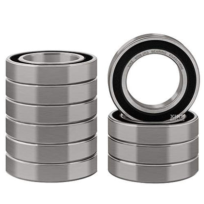 XIKE 6008-2RS Sealed Deep Groove Ball Bearings, 40x68x15 mm, 10-Pack - size: 6008-2RS - 40x68x15 mm