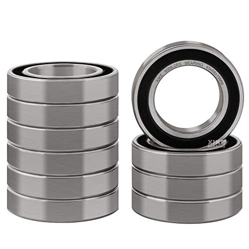 XIKE 6008-2RS Sealed Deep Groove Ball Bearings, 40x68x15 mm, 10-Pack - size: 6008-2RS - 40x68x15 mm