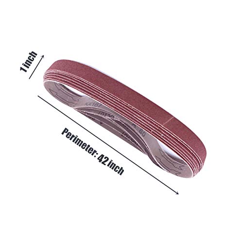 1-Inch x 42-Inch Sanding Belt 80 Grit, 24 Pack - color: 80 Grit, size: 1x42in