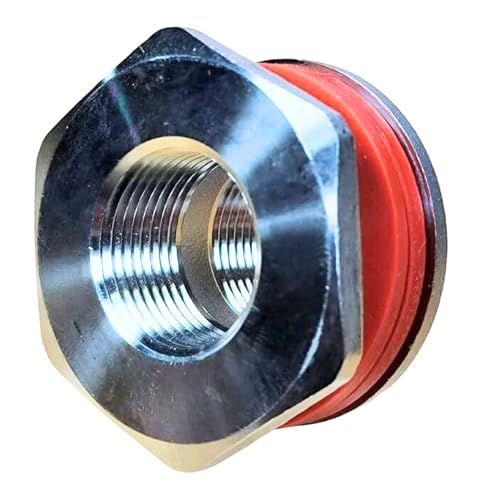 1” NPT SS304 EZ Seal Weldless Buna Bulkhead Silicone Gaskets - size: 1"-SILICONE, style: Pack of 1
