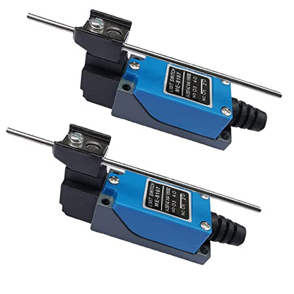 yusheng Momentary Limit Switch Travel Switch,Yusheng 2-Packs ME-8107 Adjustable Rod Lever Arm Limit Switch 1NC+1NO for CNC Mill