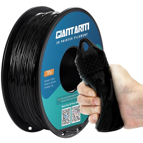 GIANTARM 95A TPU 3D Printer Filament 1.75mm, 1kg Spool, Black, +/- 0.03mm - color: Tpu-black