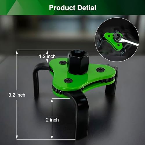 Upgraded Universal Oil Filter Wrench, 3 Jaw Oil Filter Removal Tool