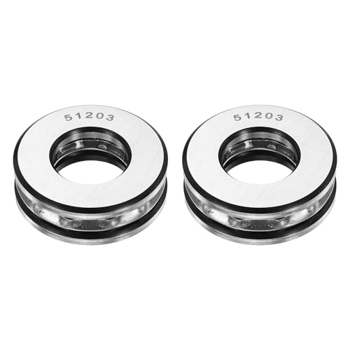uxcell 2Pcs Thrust Ball Bearings, 17mm Bore 35mm OD 12mm Thick 51203 ABEC5 - size: 51203 17mm x 35mm x 12mm