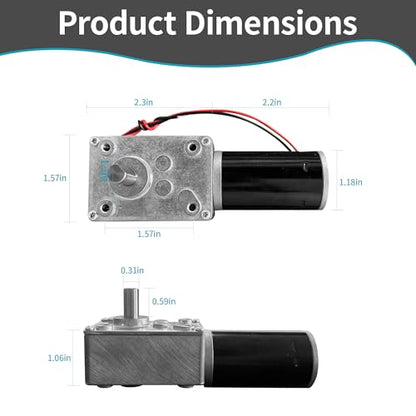 DC 24V Gear Motor 15RPM 50Kg.cm 8mm Single Shaft Self-Locking High Torque Speed Reduction Motor, Reversible Mini Turbine Geared Motor JSX505-31ZY - size: 24v 15rpm