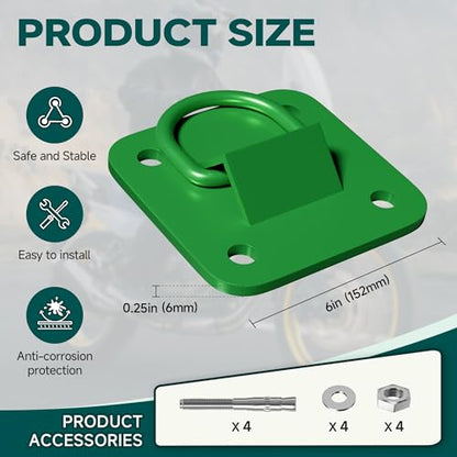 Concrete D Ring Anchor Plate with Bolts, Steel Floor Anchor
