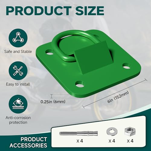 Concrete D Ring Anchor Plate with Bolts, Steel Floor Anchor