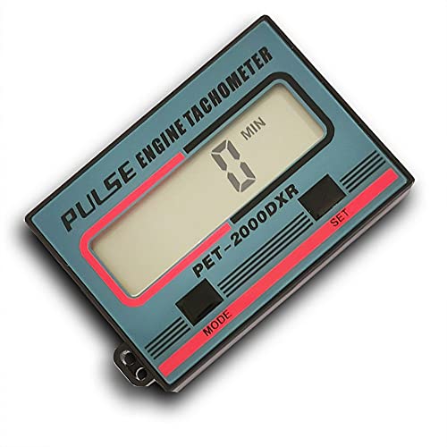 Gexmil Handheld Digital Induction Chainsaw Tachometer, 2 Stroke 4 Stroke Small Engine Tachometer, LCD Display Tach Gauge for Chainsaw Lawnmowers Gasoline Engine Timed in Minutes