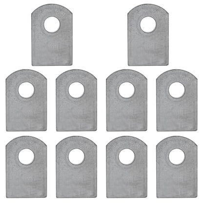 Weld on Tabs, Steel Shock Basic Weld Tab, Universal Weld on Tabs Flat Bottom Mount with a 3/8" Hole.1-1/2" Height, 1" Wide, 3/16" Thick Pack Of 10 Tabs Steel Mounting Bracket OywhC-1 - color: Flat Mount-Small 3/16" Thick