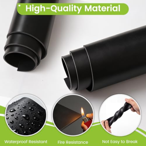 Neoprene Rubber Sheet 1/8" Thickx 16" Widex 30" Long, Solid Rubber Fabric Mat Rolls & Strips for Gaskets Material, Pads, Crafts, Weather Stripping, Flooring, Black - size: 1/8" Thick x 16" Wide x 30" Long
