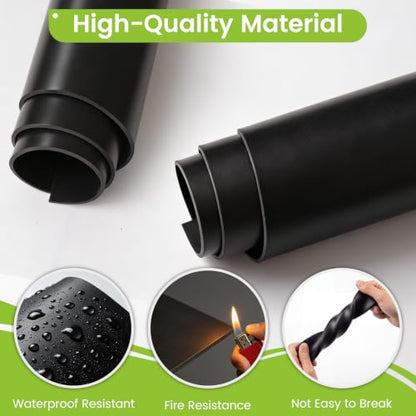 Neoprene Rubber Sheet 1/8" Thickx 16" Widex 30" Long, Solid Rubber Fabric Mat Rolls & Strips for Gaskets Material, Pads, Crafts, Weather Stripping, Flooring, Black - size: 1/8" Thick x 16" Wide x 30" Long