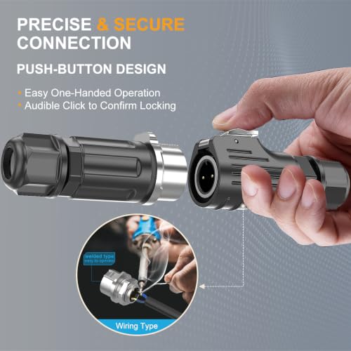 LP16 4PIN Industrial Waterproof Connector IP68 Quickly Plugging Aviation Connector Solder-Assembly M16 4PIN Circular Connector Fast Release Electrical Connector Male Plug&Female Socket - size: 4 Pin, style: Male Plug / Female Socket