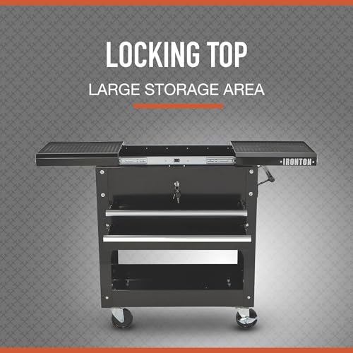 Ironton 28in. 2-Drawer Rolling Tool Cart, 350-Lb., Locking Drawers - size: 2 Drawer