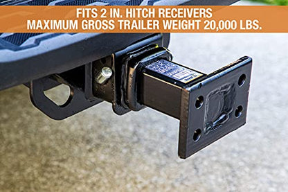 Buyers Products PM84 Pintle Hook Mount 1-Position 2 Inch Receiver Black - size: 9 in. Shank, style: 1-Position