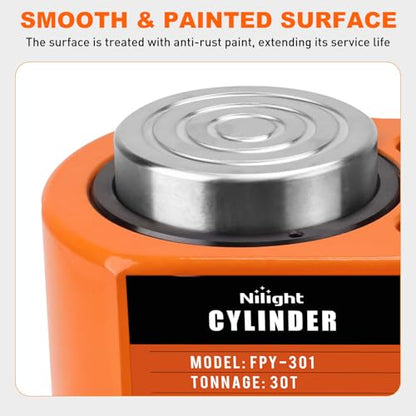 Nilight 30Ton Hydraulic Cylinder Jack Porta Power Ram Single Acting Lifting - size: 30T Jack