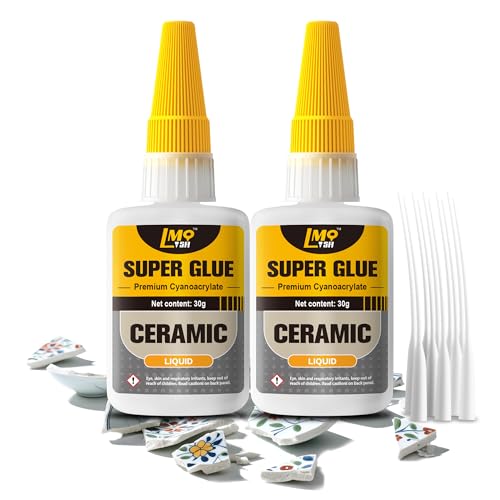 Ceramic Super Glue Liquid, Clear CA Glue for Pottery Porcelain Food Safe - size: 2oz-thin
