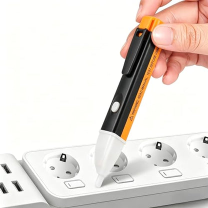 Non-Contact Voltage Tester Pen (90-1000V) – AC Power Outlet Detector with LED Light