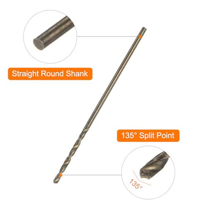 HARFINGTON 10pcs Cobalt Jobber Drill Bits 1mm / 0.039" M35 High Speed Steel HSS Twist Drilling Bit Tool for Stainless Steel Copper Wood Plastic and Other Hard Materials - size: 1mm