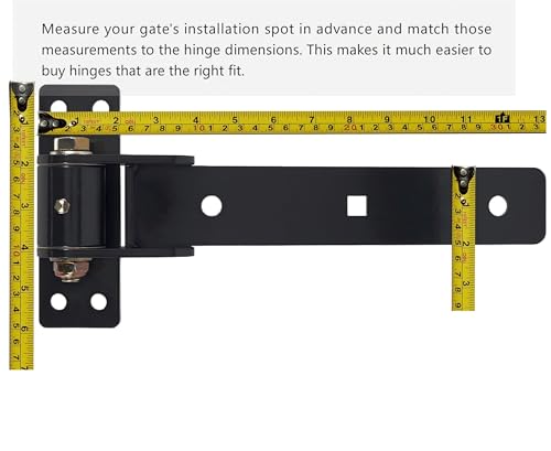 13” Heavy Duty Gate Hinges,900 LBS Load Capacity, Thickened Solid Steel