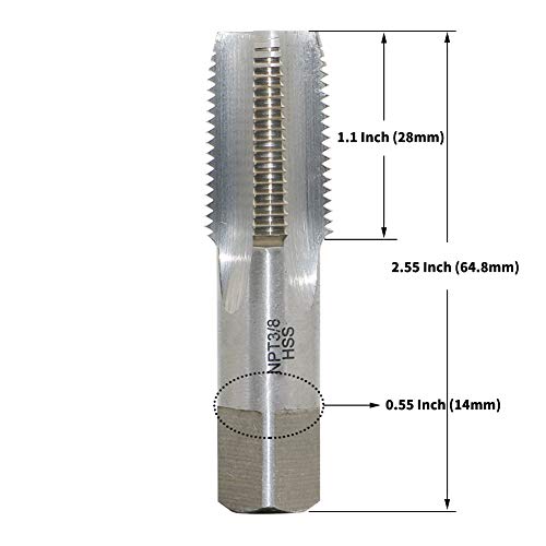 3/8"-18 NPT Tapered Pipe Thread Tap High Speed Steel Pipe thread tap - size: NPT3/8"