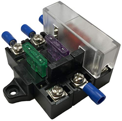 Stack-able Add-on In-line Fuse Holder Panel & Distribution Block for ATO/ATC & ATM/MIN Blade Fuses - Automotive Marine Car Boat RV (3)
