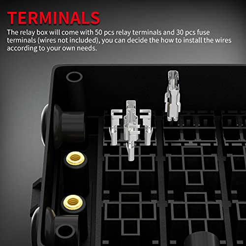 DAIERTEK Fuse Relay Box 12V Automotive 10 Slots Relay Holder 15 Slots ATC/ATO Fuse Holder Universal Fuse and Relay Box Block for Automotive Truck Marine Boat - color: Relay Box