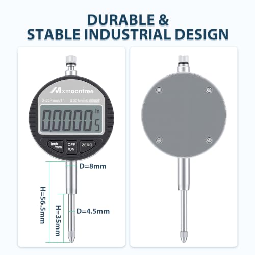Digital Dial Indicator 1 inch | 0.00005" Resolution