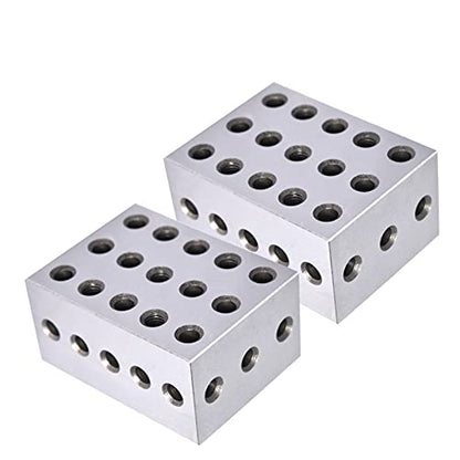 waltyotur 2-3-4 Blocks Matched Pair 23 Holes 2 3 4 Blocks .0003 Precision Ground Machinist Set Up Blocks HRC 55-62