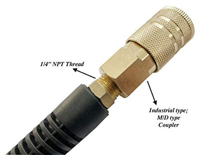 SANFU 1/4-Inch Brass Female Industrial Coupler, Air Hose Fittings 1/4-Inch Female Threads Quick Connector Air Coupler with Storage Case, 10-Pack - style: 10PCS Brass 1/4" Female Coupler