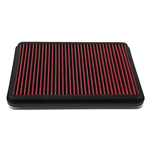 DNA Motoring AFPN-122-RD Clean Air Washable Drop In Panel Air Filter Enhance Engine Performance Power & Acceleration Improve [Compatible with 03-08 4Runner / 00-06 Tundra / 03-09 GX470]