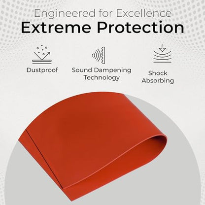 Exactly Rubber - Commercial Grade Silicone Sheet, 60A Durometer Silicone Mat, -80 to 450°F Temperature Resistant Rubber Mat, Rubber Sheet with 350% Elongation, Made in The USA, 1/16 x 9" x 12", Red - color: Red, size: 1/16 x 9 x 12