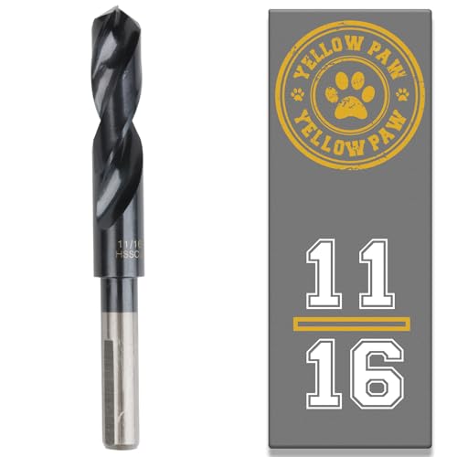11/16 Inch Drill Bit for Metal - Industrial Grade M35 Cobalt Titanium Aluminum Nitrite - 11/16" Diameter & Total Length of 6" with Working Length of 3" Easily Drill Into Metal, Steel, & Aluminum - size: 11/16"