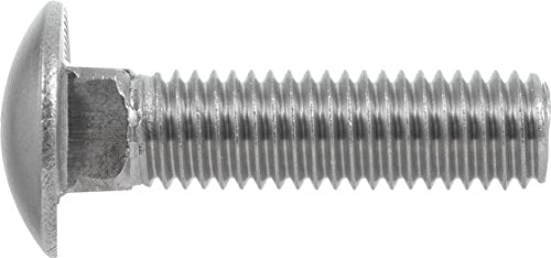 Hillman 832514 Stainless Steel Carriage Bolt, 1/4 x 1-1/2-Inch, 50-Pack, Zinc - size: 50-Pack, style: 1/4 x 1-1/2"