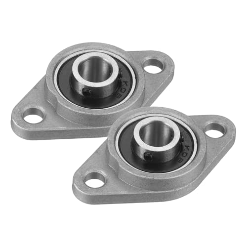 uxcell KFL08 Pillow Block Bearing 5/16" (8mm) Zinc Alloy Steel 2Pcs - size: KFL08 (5/16" Bore)