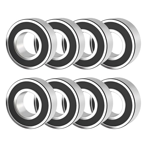 8-Pack 116-0720 Spindle Bearings, Ball Bearings, Compatible with 104-6325, 251-257, 104-3096, 251-339, 251-342, 251-82, 99-7162, High-Temperature Grease Bearings