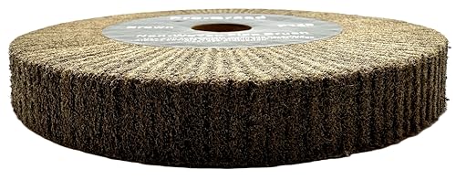 Cut & Polish Flap Brush Wheel 8" x 1", P150 Brown, 1 Pack - style: 8" x 1" x 1-1/4" Brown