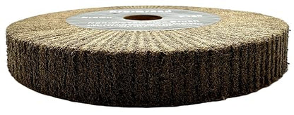 Cut & Polish Flap Brush Wheel 8" x 1", P150 Brown, 1 Pack - style: 8" x 1" x 1-1/4" Brown