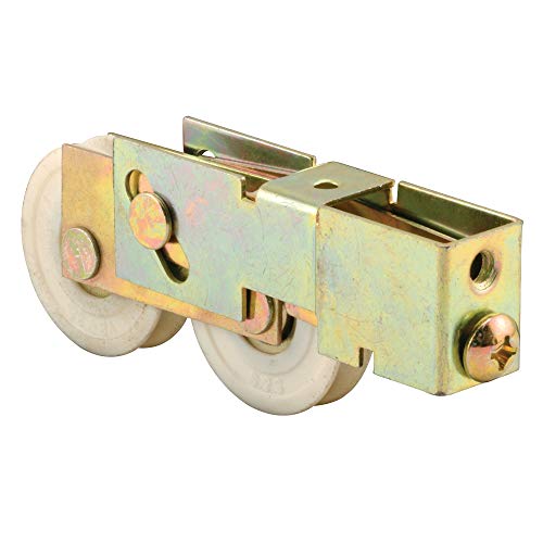 Prime-Line D 1940 Steel Sliding Door Roller Tandem Assembly, 1-1/2” D x 5/16” W, Steel, Golden (Single Pack) - size: 1-1/2"