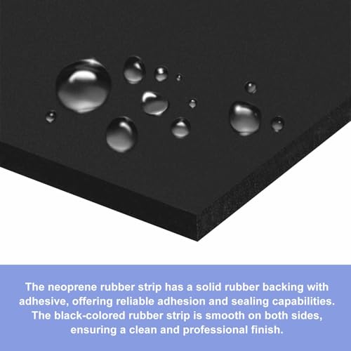 MECCANIXITY Adhesive Neoprene Rubber Strips Sheet 2"x118"x 0.06"(W L THK) - color: Yellow, size: 2" x 118" x 0.06"