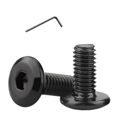 Metuja M6-1.0 x 6mm,20-Pack Black Flat Head Hex Socket Cap Screw Bolts,304 Stainless Steel,Fully Threaded M6 Bolts,Metric Fasteners for Furniture - size: M6-1.0x6mm